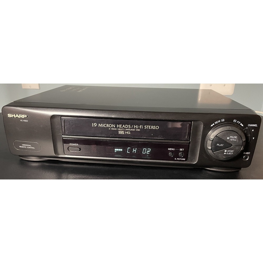 Sharp VC-H952U VCR VHS Player 4‎ Head Hi-Fi Stereo Video Recorder + Manual